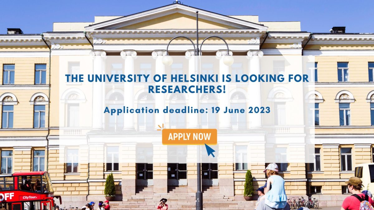 Four open positions for researchers at University of Helsinki