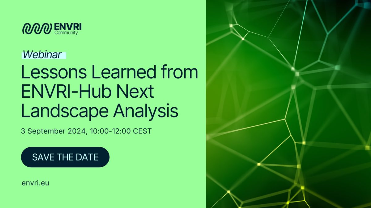 Webinar on Lessons Learned from ENVRI-Hub Next Landscape Analysis
